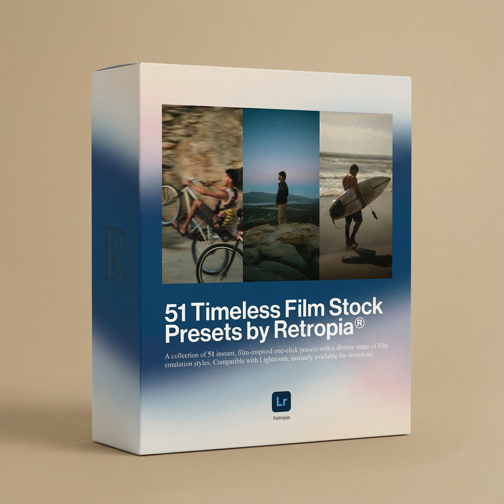 51 Retropia® Timeless Film Stock Lightroom Presets